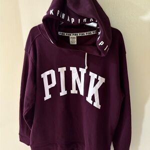 Victoria's Secret PINK Women's Burgundy Hoodie